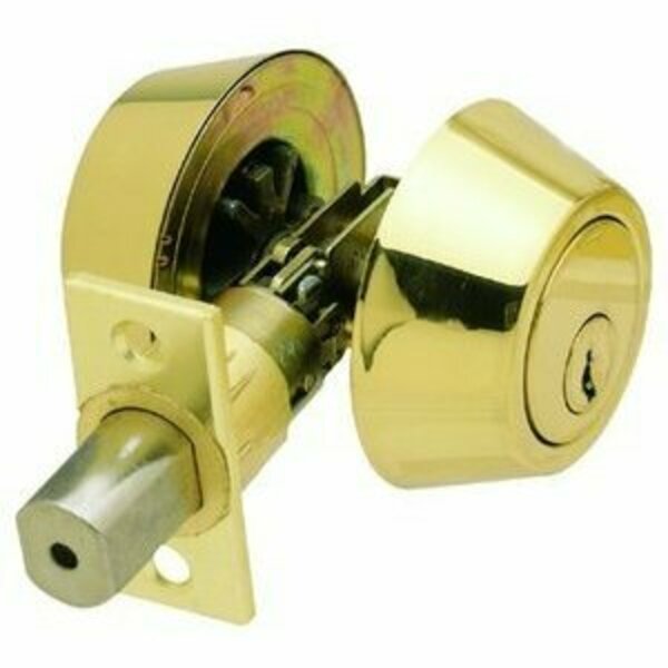 Ultra Hardware Polished Brass Double Cylinder Standard Duty Deadbolts 43705